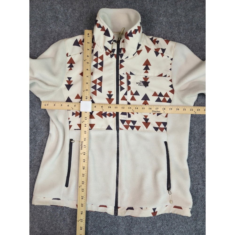 The North Face Denali 2 Fleece Jacket Womens Large Cream Geometric Southwest - Picture 2 of 15